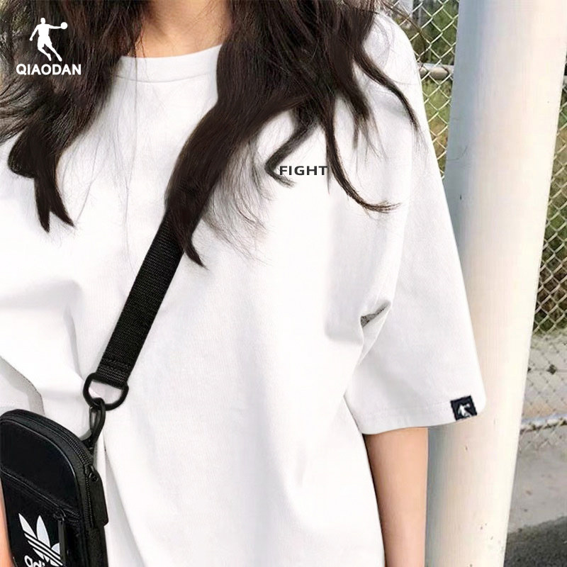 Jordan short-sleeved women's official website flagship 2023 summer new lazy wind white loose half-sleeved couple top t-shirt
