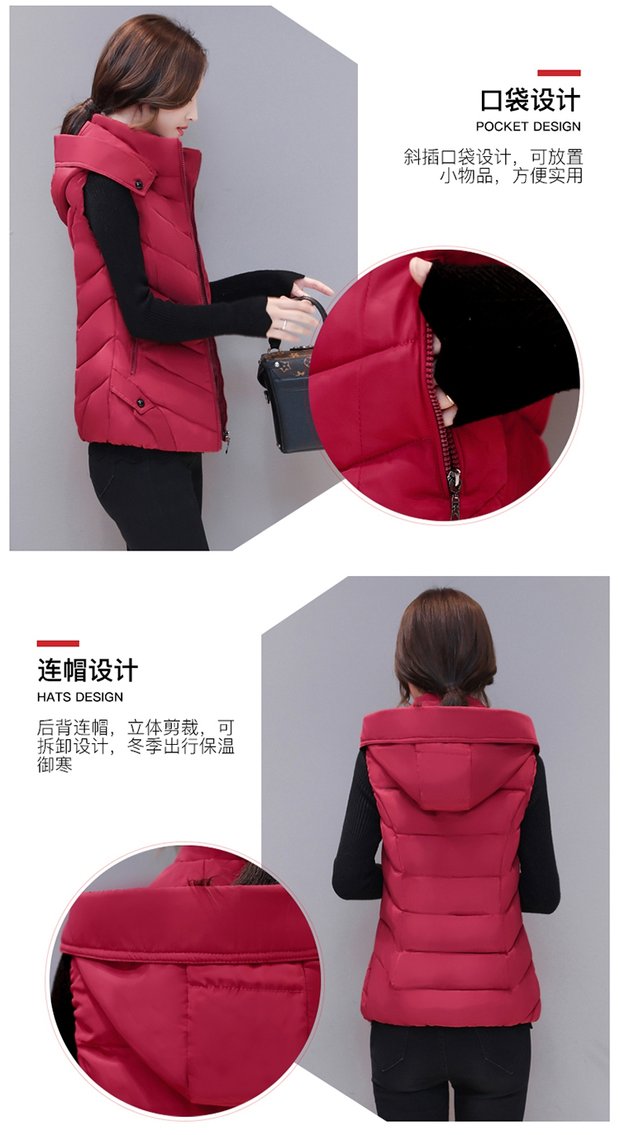 Fat mm cotton vest nữ ngắn đoạn thu đông trang trí xuống vest vest cotton 200 kg cộng với phân bón áo khoác XL áo khoác bomber nữ