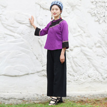 Guizhou minority clothing women March Three peoples clothing New two sets of original design handmade disc buckle