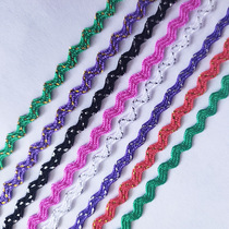 S-type wave webbing water soldiers with lace cloth Miao ethnic accessories Buyi ethnic clothing Decorative Miao Embroidery 0 3 Cm