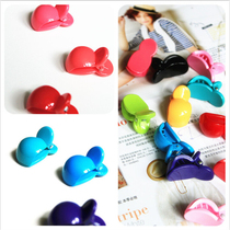 Korean rainbow color small paw grab clip cute small edge clip Bangar clip whale clip Mickey hair grab children headgear