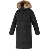 New Balance black hooded down jacket mens and womens autumn new warm sportswear long jacket