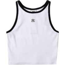 MLB official casual vest for women 2024 summer new short retro suspender sleeveless T-shirt sportswear top