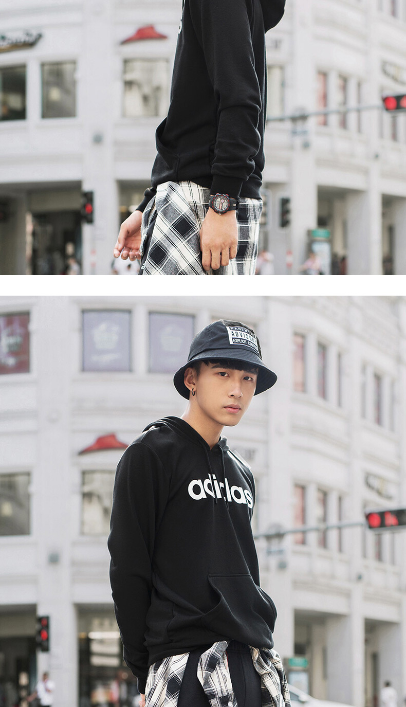 Áo khoác nam Adidas 2018 thu đông và áo len thể thao mới áo len có mũ trùm đầu DM4254 YS áo hoodie nam chính hàng