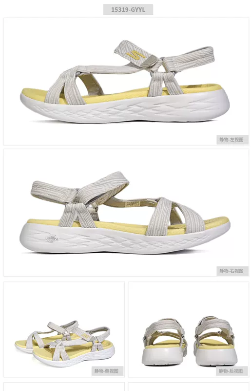 Skechers Giày nữ Skechers 2019 hè mới dép thể thao dép đi biển dép dép 15319 - Giày thể thao / sandles