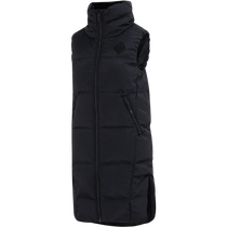 Under Armor UA Black Mid-Length Stand Collar Down Vest Jacket Womens Warm Windproof Sportswear Cotton Feather Vest