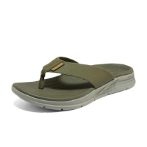 Skechers mens shoes summer new sports slippers military green flip-flops casual home shoes outdoor beach shoes