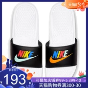 Giày nam NIKE Nike 2019 sandal phong cách mới một từ giày đi biển dép sandal thoáng khí 343880 - Dép thể thao