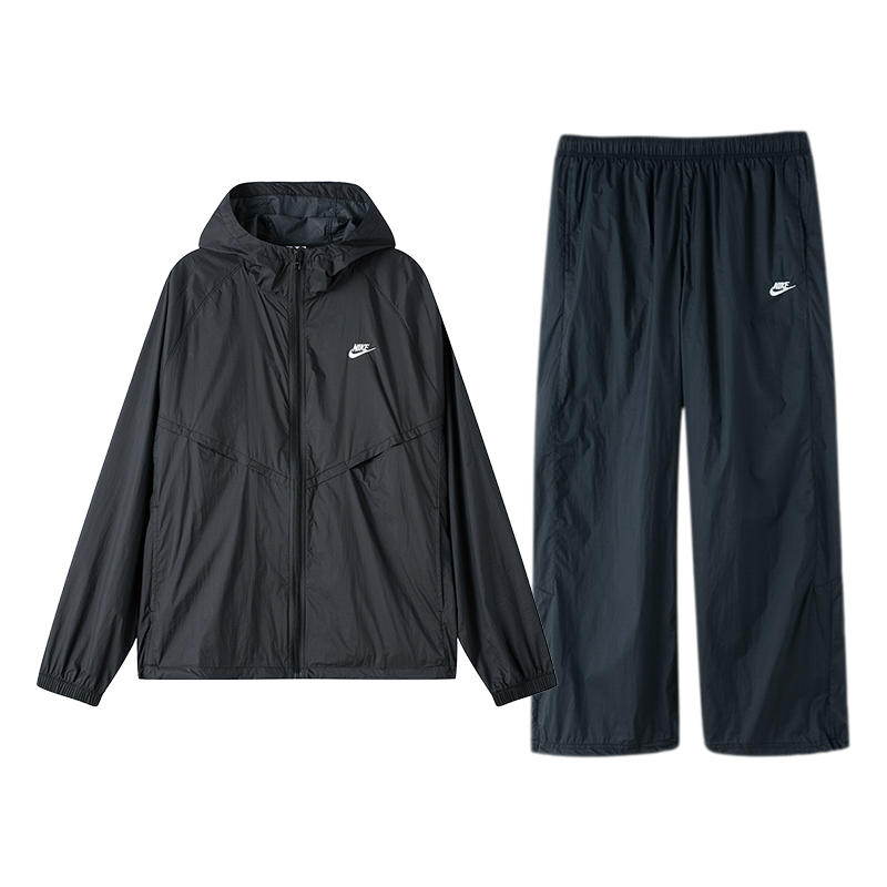 Lucky Leaf | Nike Men's Authentic Spring and Autumn New Running Jacket Casual Hooded Jacket Black Pants Lucky Leaf | Nike Men's Authentic Spring and Autumn New Running Jacket Casual Hooded Jacket Black Pants