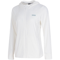 Skechers Womens Sun Protection Clothing White Hooded Skin Jacket 2024 Summer New Sportswear Casual Jacket