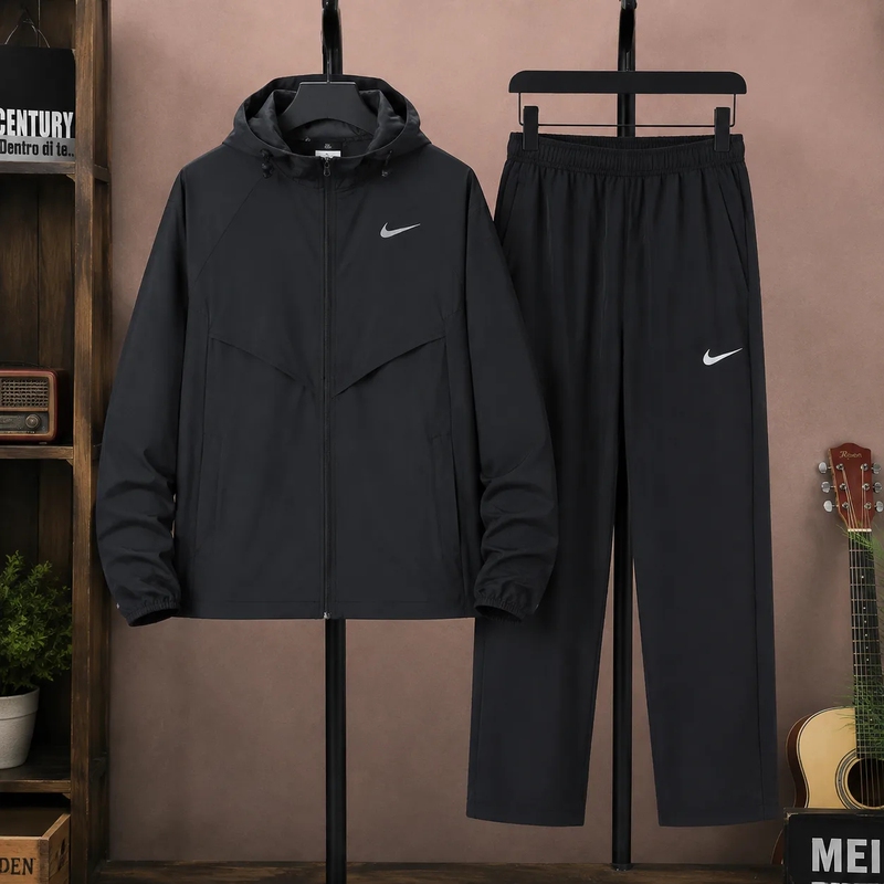 Lucky Leaf丨Nike Nike Sports Suit Men's 26 New Casual Woven Jacket Black Hooded Coat Lucky Leaf丨Nike Nike Sports Suit Men's 26 New Casual Woven Jacket Black Hooded Coat