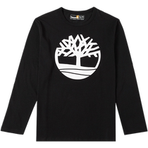 Timberlan black round neck long-sleeved T-shirt mens summer new outdoor sweatshirt pure cotton breathable pullover A2Q9U
