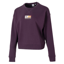 PUMA Sweater Womens 2024 New Loose Casual Sportswear Top Round Neck Long Sleeve Pullover 681930