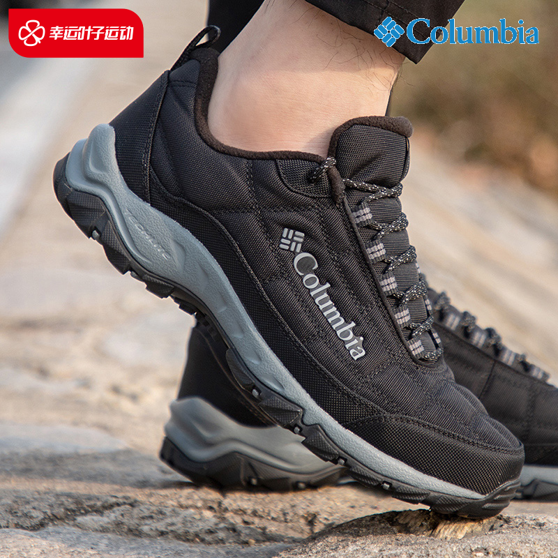 Columbia Low Helps Men Shoes Winter New Outdoor Sneakers Plus Suede Warm Casual Shoes Hiking Shoes BM0820-Taobao