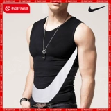 Nike, летний жилет, дышащая спортивная футболка без рукавов для отдыха, дышащий спортивный спортивный костюм для тренировок, быстрое высыхание, с печатью вашего логотипа