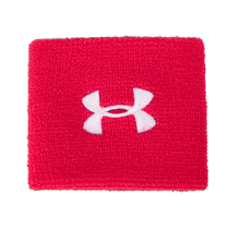 Under Armor UA Red Sports Wristband Mens Training Fitness Sports Wristband Comfortable Breathable Protective Gear 2 Pack Trendy