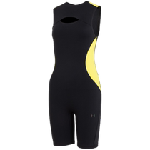 Under Armor UA official short-sleeved jumpsuit womens summer new training sportswear breathable fitness running shorts