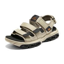 Skechers official website mens shoes new summer outdoor lightweight shock-absorbing sports sandals casual Velcro beach shoes