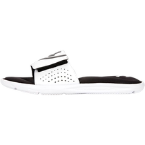 Under Armor UA mens shoes 2024 summer new sports slippers black and white Velcro slip-on casual beach shoes