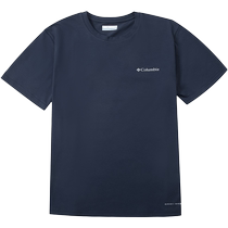 哥伦比亚深蓝色圆领短袖男2024夏季新款运动服户外休闲宽松T恤