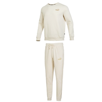 Puma mens fleece sportswear autumn and winter warm sportswear outdoor casual sweatshirt and sweatpants two-piece set