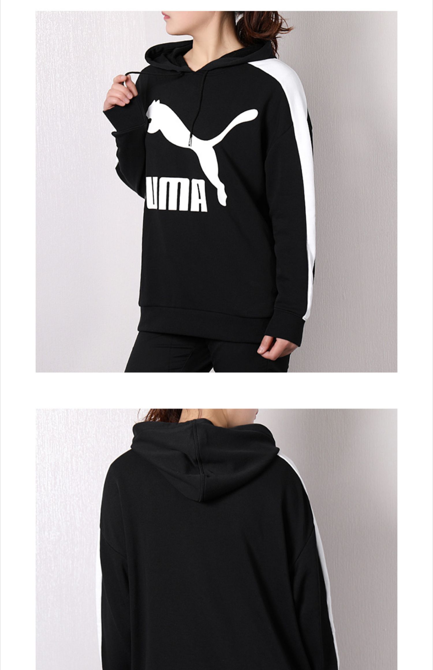 Áo len nữ Puma 卫 2019 mùa thu mới áo thun có mũ trùm đầu thể thao dài tay 579056 - Thể thao lông cừu / jumper áo đôi thu đông