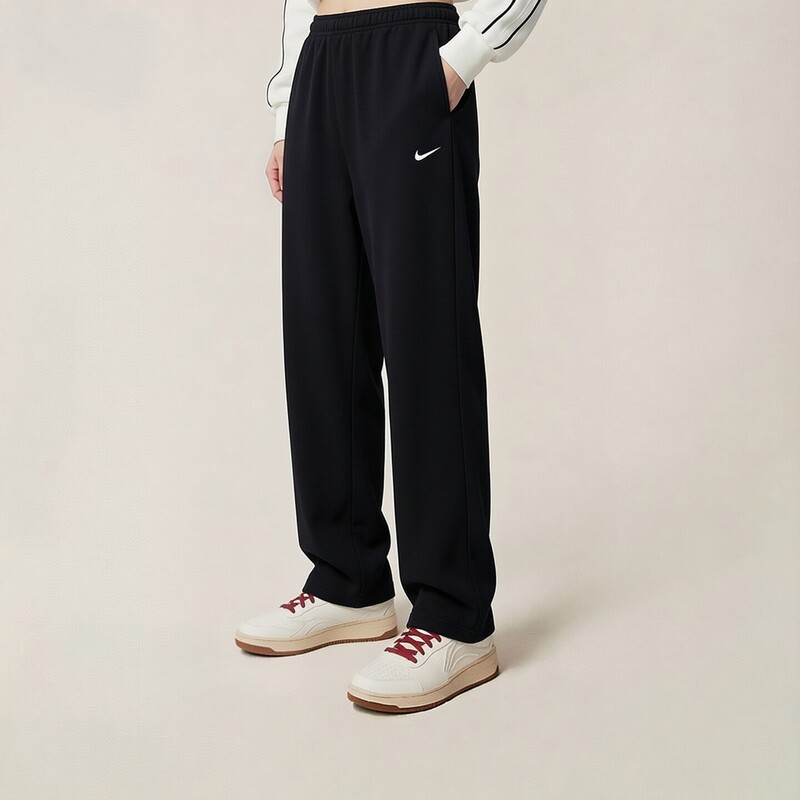 Nike Official Flagship Women's Pants 2026 Autumn and Winter New Black Sports Sweatpants Casual Straight-Leg Trousers Trendy