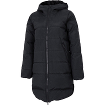 Under Armor UA black mid-length down jacket for women outdoor warm windproof sportswear hooded cotton down jacket