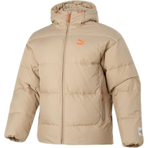 PUMA Jacket Mens Windproof Hooded Down Jacket Sportswear Warm Casual Cotton Feather Jacket 624529