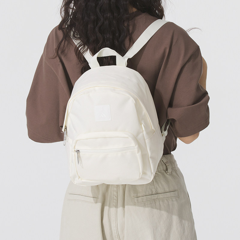 Adidas small backpack women's bag spring new white school bag casual backpack sports bag KE4017