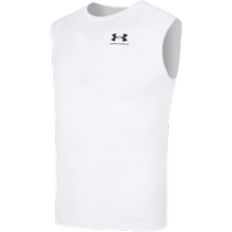 UA Under Armor Sleeveless T-shirt Mens Summer New White Running Sportswear Mens Fitness Training Wear Vest