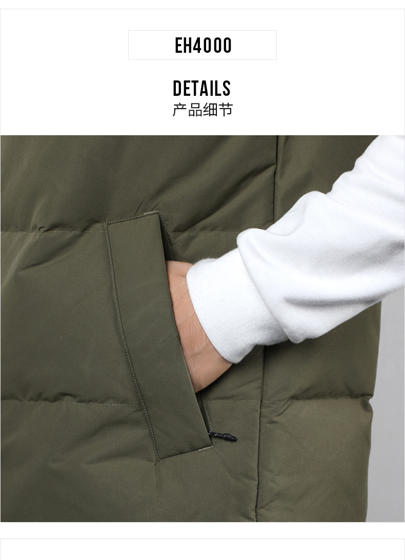 Trang phục thể thao nam Adidas mùa thu đông 2019 mới giản dị xuống áo vest xuống EH4001 - Thể thao xuống áo khoác Cao