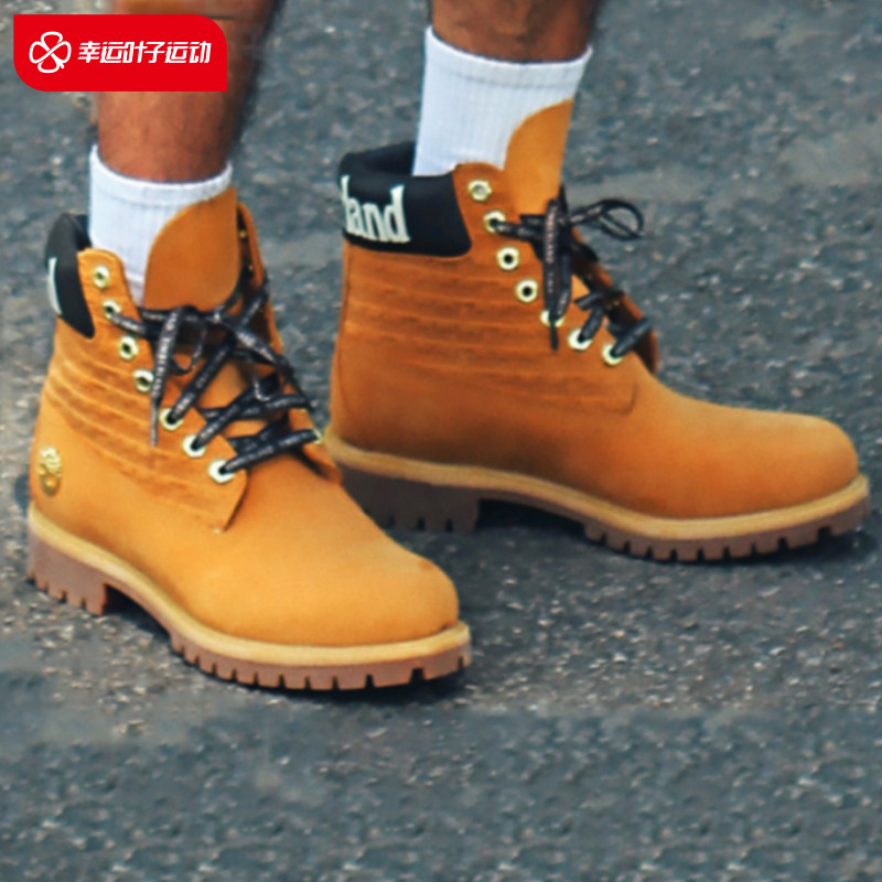 Timberland add Berlan official kick in no-rotten men's shoes midbarrel Rhubarb Boots Leather Martin boots Outdoor) A1TUU