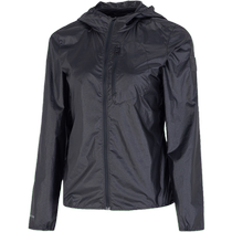 Under Armor Woven Hooded Jacket Womens Black Skin Jacket Womens Windproof Water Repellent Breathable Training Sportswear