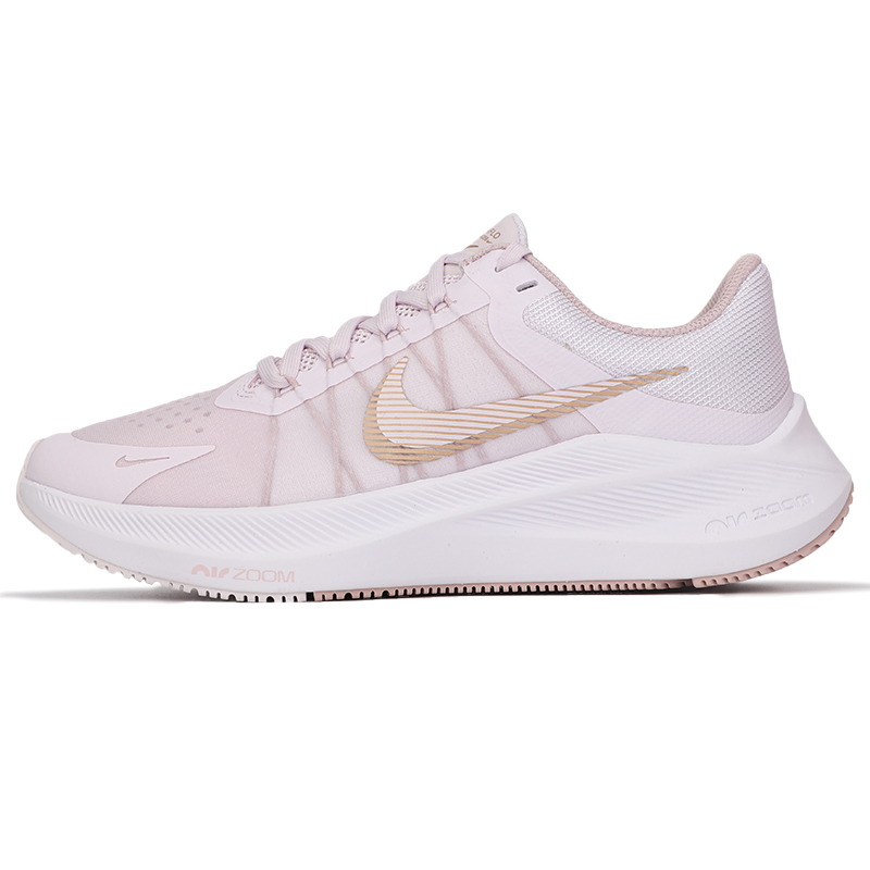 Nike Nike women's 2021 autumn new ZOOM air cushion pink sneakers breathable running shoes CW3421-500