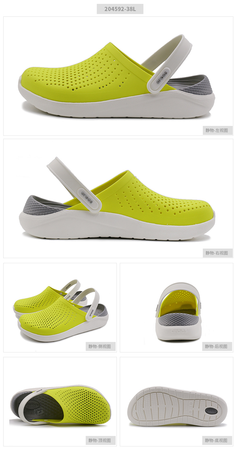 Crocs thẻ Luo Chi giày của nam giới giày của phụ nữ LiteRide g Luo Ge lỗ giày dép bãi biển giày dép thể thao dép quai hậu gucci