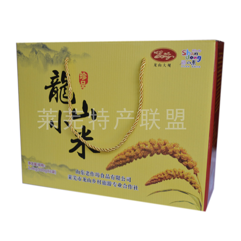 Longshan millet 400g * 6 bags of Laiwu special products with golden color and full grains