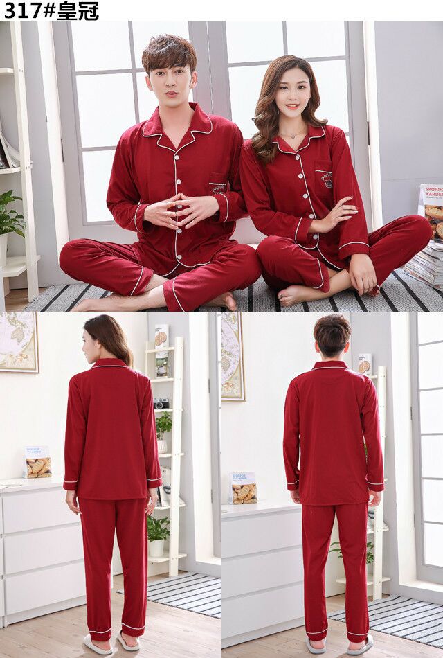 Bộ đồ ngủ nữ cotton dài tay đôi thu đông phiên bản Hàn Quốc của chiếc áo len ngọt ngào cỡ lớn cho nam bộ đồ cotton shop thời trang nam