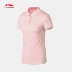 Li Ning áo sơ mi nữ tay ngắn 2018 loạt mới đào tạo áo sơ mi nữ thể thao APLN146 Áo polo thể thao