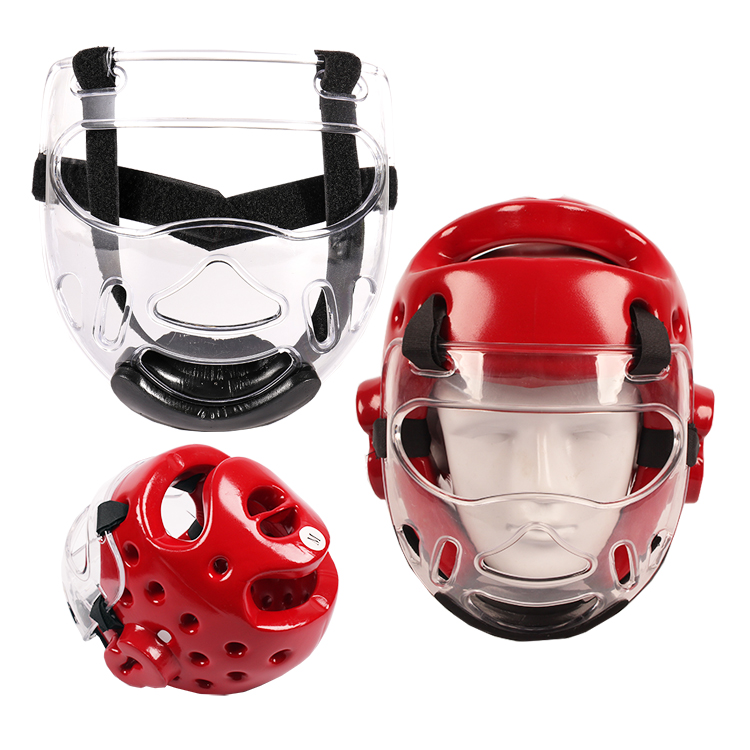 Taekwondo Safety Helmet Mask Guard Head Imported Loose Karate Karate Breathable Semi-Closed Children Adult Children Training Equipment