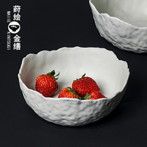 Japanese ceramic noodle bowl Korean version of ins style Nordic style home soup bowl soup creative large vegetable salad bowl