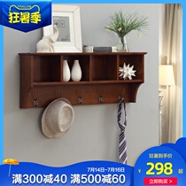 Wei Ge Xuan shelf storage rack Wall-mounted bedroom living room wall cabinet Hanging hanger Creative lattice wall solid wood locker