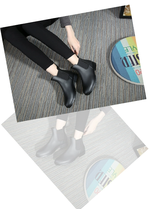 Giày đi mưa thời trang Hàn Quốc giày nữ ngắn ủng đi mưa Giày chống trượt giày chống nước mưa bán bọc giày đi mưa