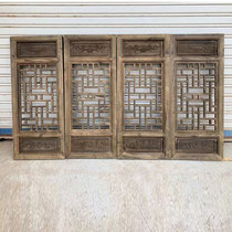 Dongyang wood carving Chinese solid wood flower grid antique doors and windows hand carved classical old Ming and Qing hollow windows customized