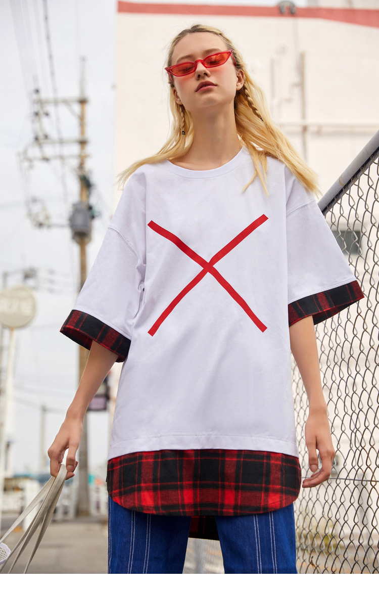 [INXX] STAND B TNG Tide thương hiệu thời trang in ấn loose khâu ngắn tay những người yêu thích T-Shirts thông qua các mùa hè