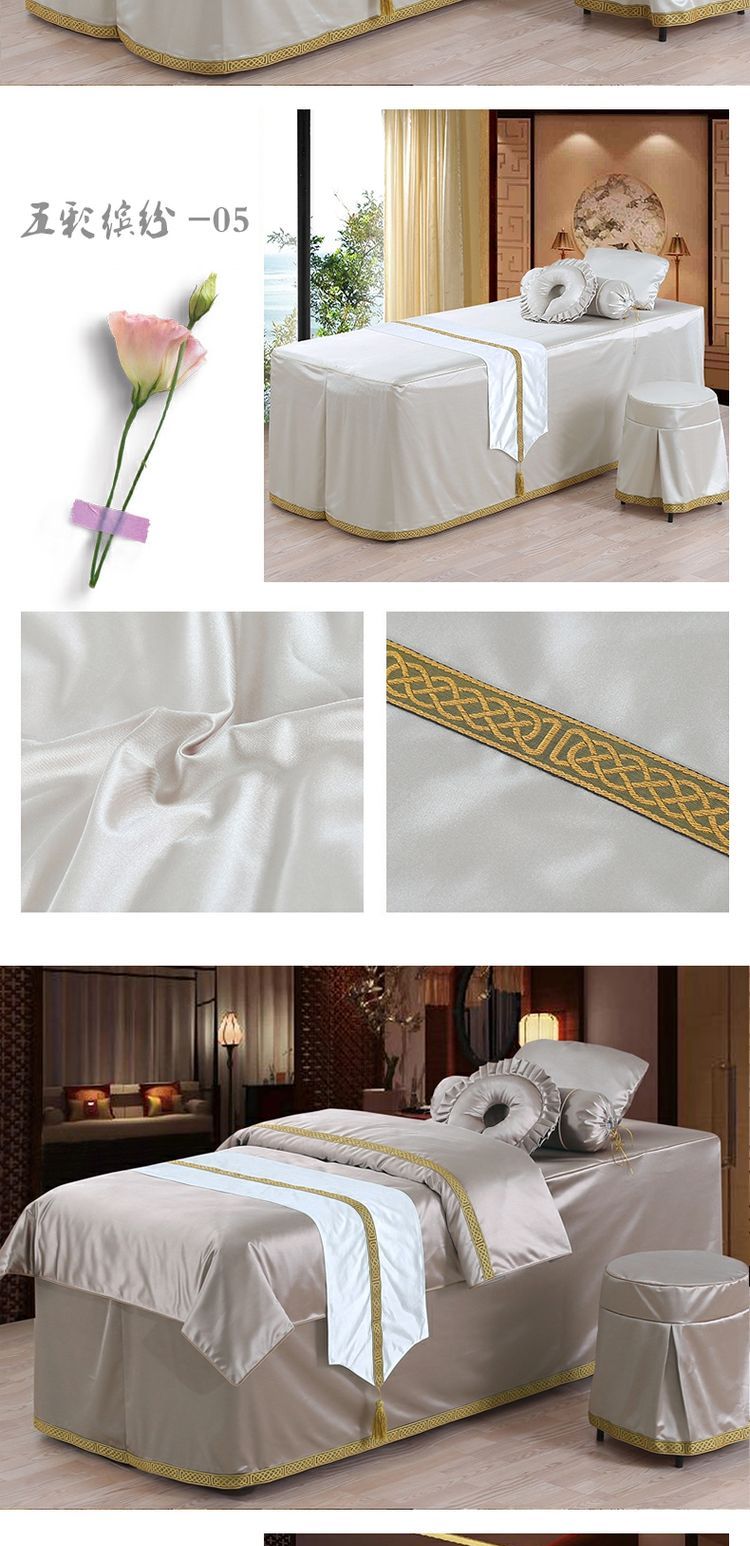 Zorpia Beauty khăn trải giường denim bedspread thẩm mỹ viện trắng đơn giản Y Wenxiu châu Âu vẻ đẹp bedspread - Trang bị tấm ga trai giuong cho spa