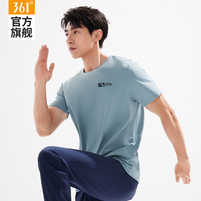 361运动短袖男2025夏季新款速干吸汗透气短t男款宽松圆领休闲T恤