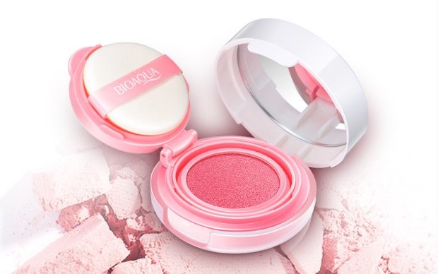 BIOAQUA 泉 雅 红 气垫 Đỏ Mềm hồng trang điểm hồng đào Tự nhiên phấn má hồng má hồng kryolan