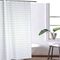 Shower curtain waterproof and mildew proof personality fashion Japanese public bathhouse student hanging curtain disassembly cover cloth small size ins