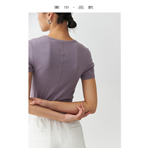 Fasingles 5 colors all the way to keep a black white tight t-shirt female summer short sleeve blouse.